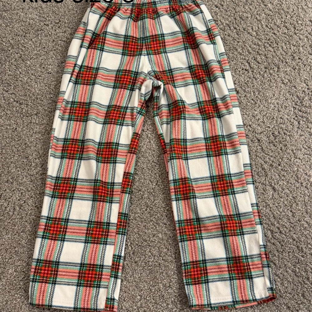 Wondershop Plaid Holiday Fleece Pants - Red, Green, Cream